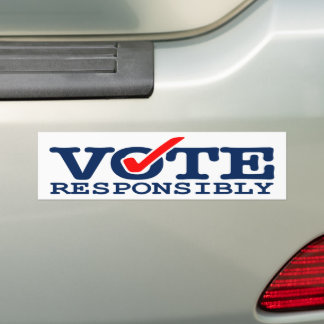 Autocollant De Voiture Voter de manière responsable