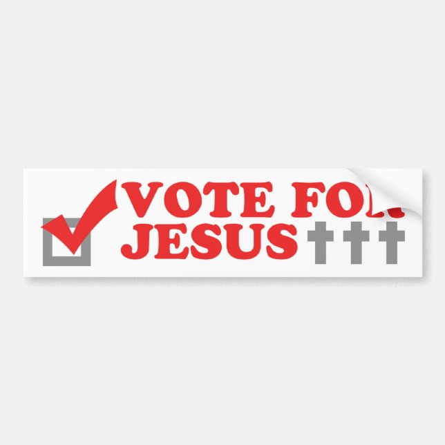 Autocollant De Voiture Voter pour Jésus (Devant)