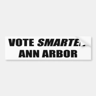 AUTOCOLLANT DE VOITURE VOTER SMARTER ANN ARBOR
