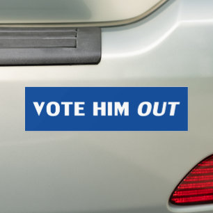 Autocollant De Voiture Votez-le de la typographie moderne bleue et blanch