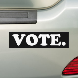 Autocollant De Voiture Votez noir et blanc voiture moderne