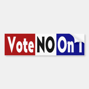 Autocollant De Voiture Votez non sur 1 adhésif pour pare-chocs