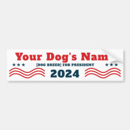 Autocollant De Voiture Votre chien pour le président 2024 Funny Patriotic
