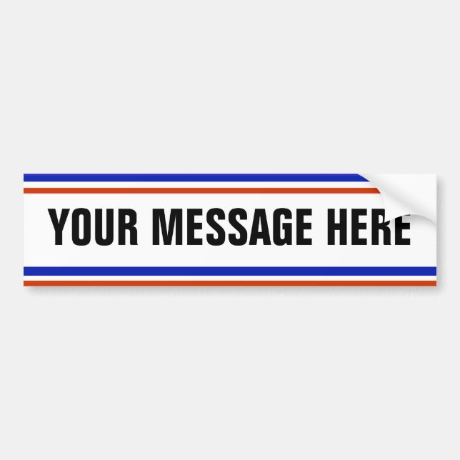 Autocollant De Voiture VOTRE de MESSAGE modèle ICI (Devant)