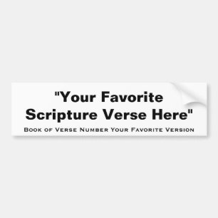 Autocollant De Voiture Votre écriture sainte préférée de bible ici