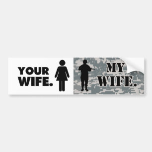 Autocollant De Voiture Votre Femme Mon Épouse Militaire Mari