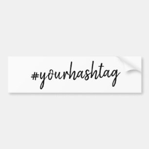 Autocollant De Voiture Votre Hashtag   Les médias sociaux viraux modernes