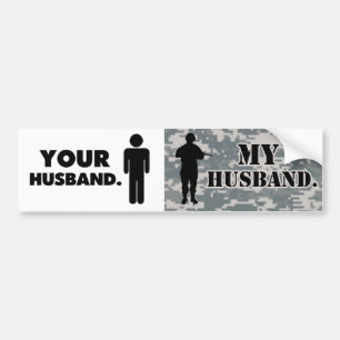Autocollant De Voiture Votre Mari Mon Mari Femme Militaire