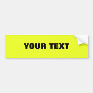 Autocollant De Voiture Votre texte "folio extra audacieux" sur le jaune