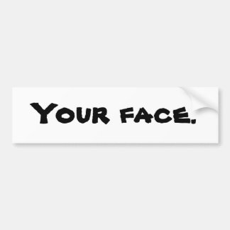 Autocollant De Voiture Votre visage. Adhésif pour pare-chocs
