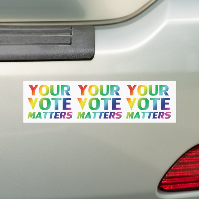 Autocollant De Voiture "votre vote compte" orteils de fierté bumper stick (En voiture)