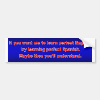 Autocollant De Voiture Voulez que j'apprenne l'anglais parfait ?
