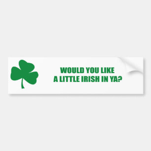 AUTOCOLLANT DE VOITURE VOUS AIMENT IRLANDAIS DANS YA ?