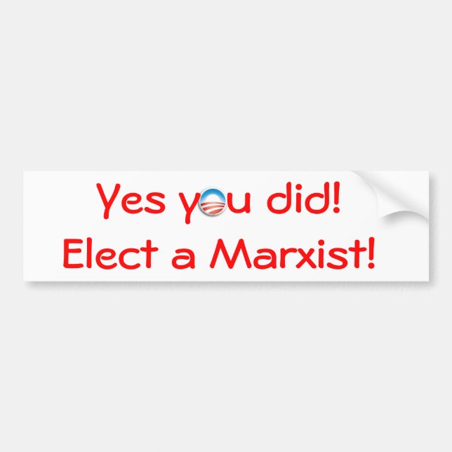 Autocollant De Voiture Vous avez élu un marxiste ! (Devant)