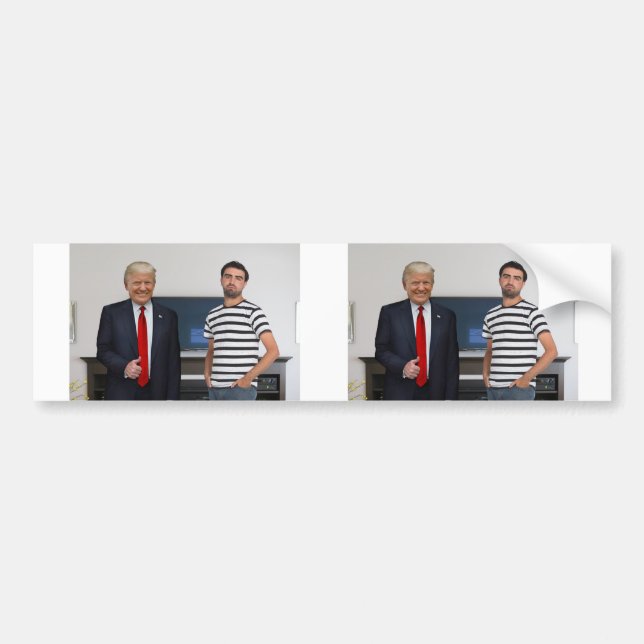 Autocollant De Voiture Vous avez rencontré le président Donald Trump | Aj (Devant)