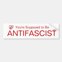 Vous êtes censé être antifasciste (rouge sur blanc