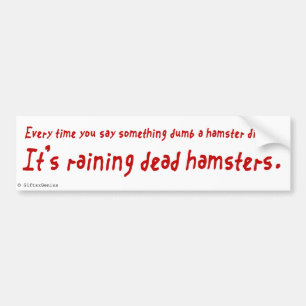 Autocollant De Voiture Vous êtes un Idiot (Dead Hamster)