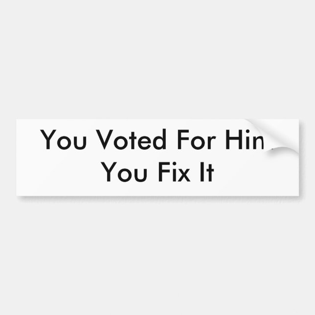 Autocollant De Voiture Vous l'avez votée pour la difficulté de HimYou (Devant)