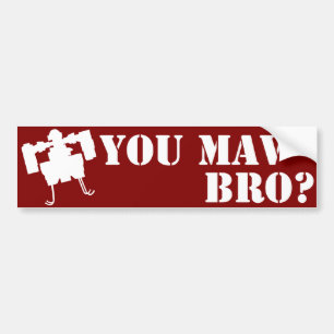 Autocollant De Voiture Vous MAV Bro ? Adhésif pour pare-chocs en rouge
