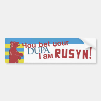 Autocollant De Voiture Vous pariez votre dupa que je suis Rusyn !