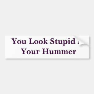 Autocollant De Voiture Vous semblez stupides dans votre Hummer