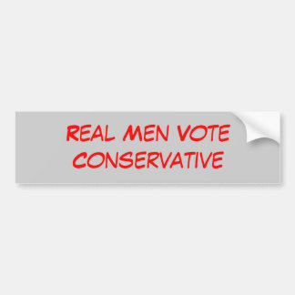 Autocollant De Voiture Vrai conservateur de vote d'hommes