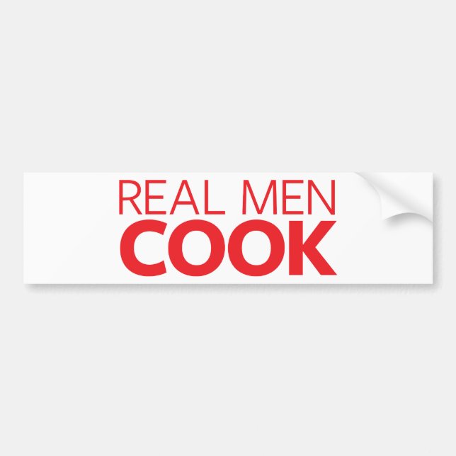 Autocollant De Voiture Vrai cuisinier d'hommes (Devant)
