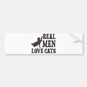 Autocollant De Voiture Vrais chats d'amour d'hommes