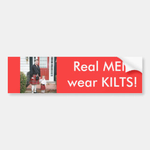 Autocollant De Voiture Vrais KILTS de vêtements pour hommes !