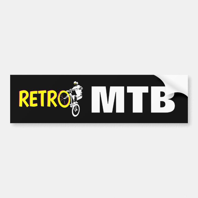 Autocollant De Voiture VTT Retro (Devant)