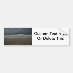 Autocollant De Voiture Vue d'océan orageuse de plage