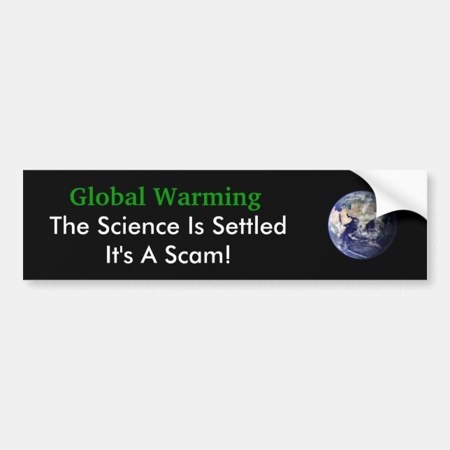Autocollant De Voiture Waming global la Science est arrangé (Devant)