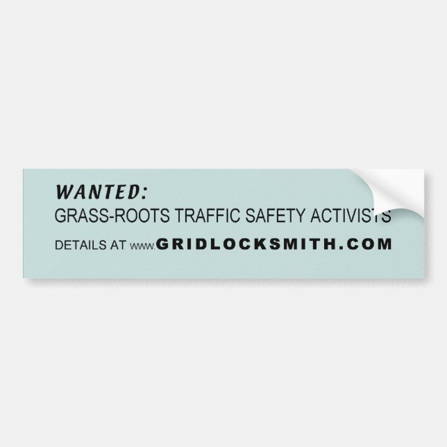AUTOCOLLANT DE VOITURE WANTED-GRTSA (Devant)