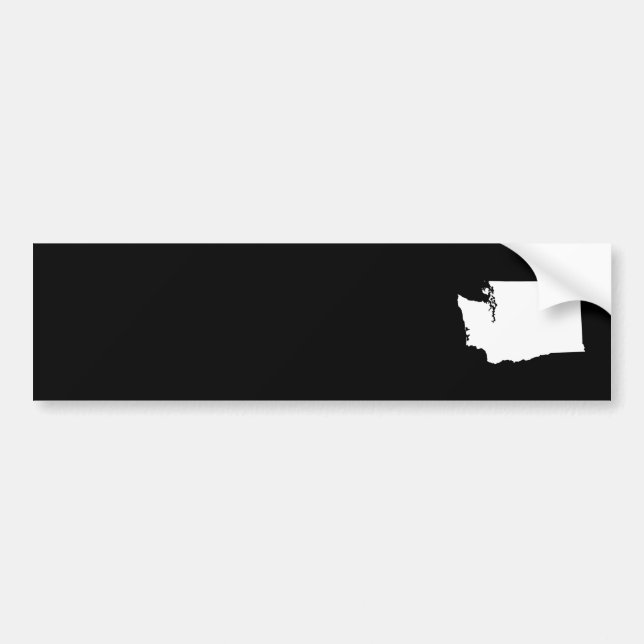 Autocollant De Voiture Washington en blanc et noir (Devant)