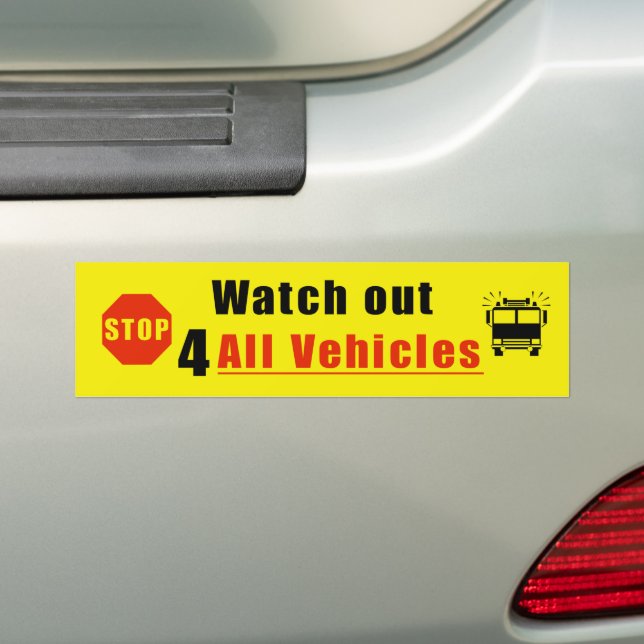 Autocollant De Voiture Watch out for all vehicles  (En voiture)