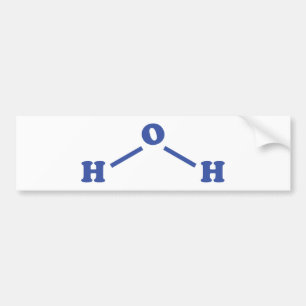 Autocollant De Voiture Water Molecular Chemical Formula