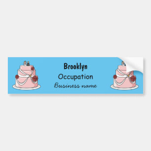 Autocollant De Voiture Wedding cake cartoon illustration