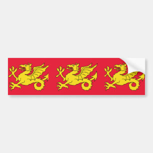 Autocollant De Voiture Wessex, drapeau du Royaume-Uni