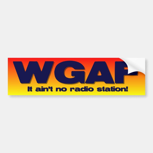 Autocollant De Voiture WGAF (qui donne un F ** K) (Devant)