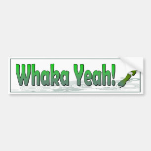 Autocollant De Voiture Whaka ouais. dire drôle de kiwi (Nouvelle Zéland