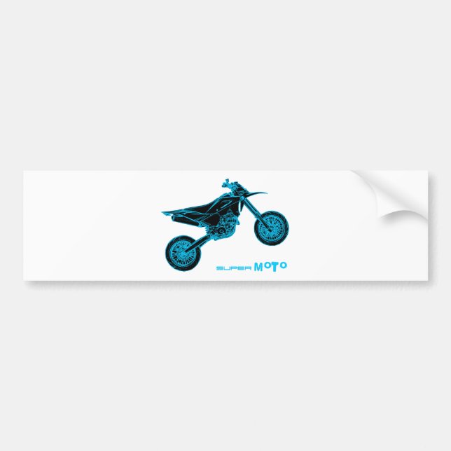 Autocollant De Voiture Wheelie de SuperMoto (Devant)