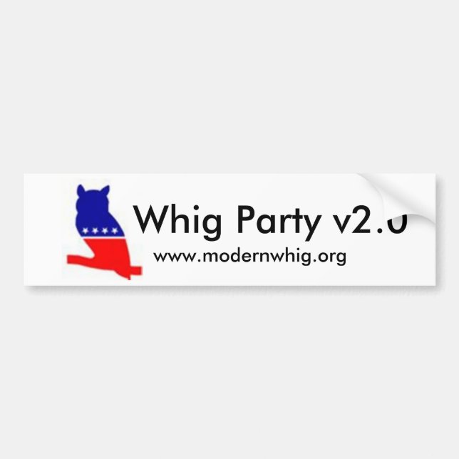 Autocollant De Voiture whigowl2, partie de libéral v2.0, (Devant)