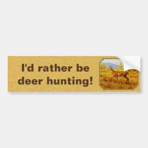 Autocollant De Voiture Whitetail Deer Golden Aspen Woods