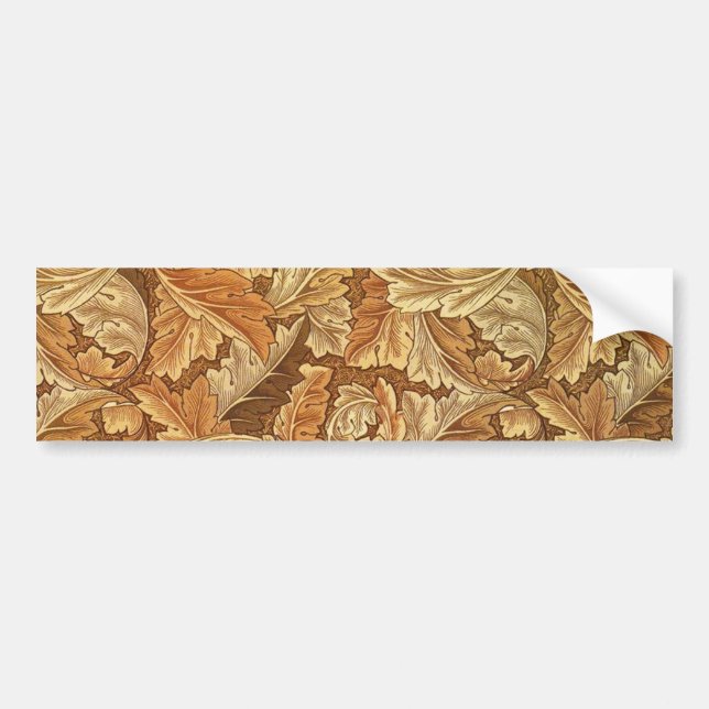 Autocollant De Voiture William Morris Acanthus Brown Feuilles d'automne (Devant)