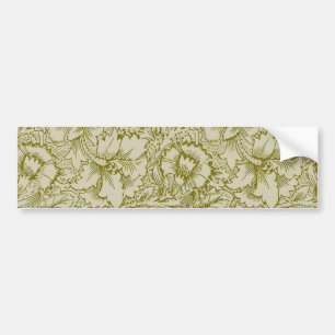Autocollant De Voiture William Morris Poppy Classic Floral Green