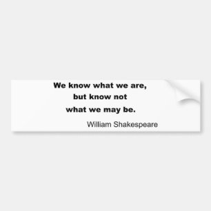 Autocollant De Voiture William Shakespeare inspirant la citation