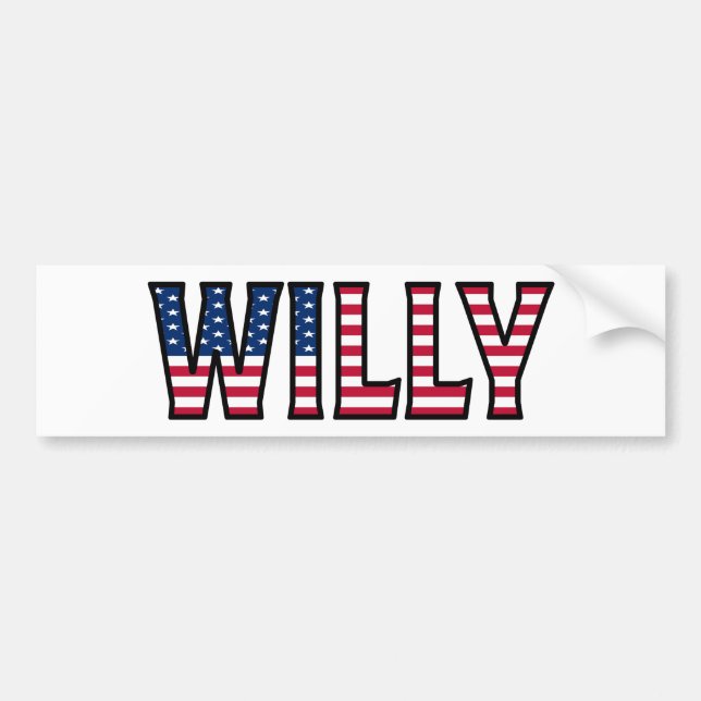Autocollant De Voiture Willy Name Vorname USA Aufkleber Sticker Auto (Devant)