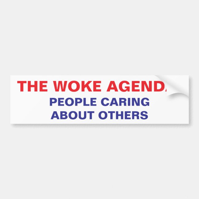 AUTOCOLLANT DE VOITURE WOKE (Devant)