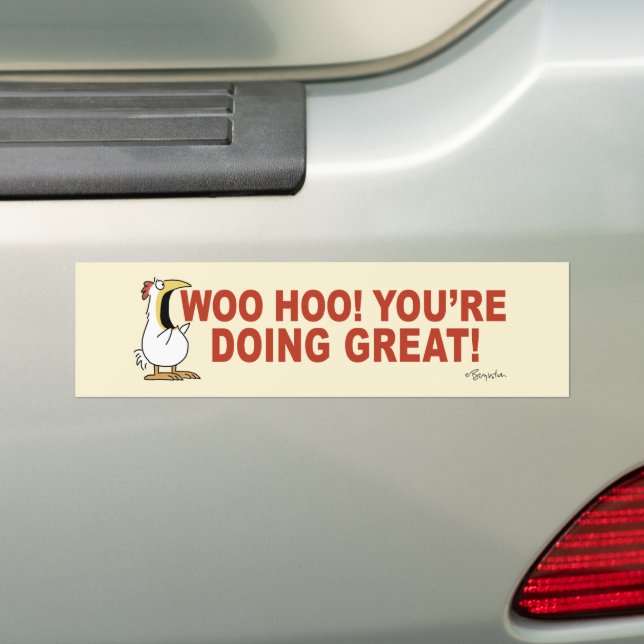 Autocollant De Voiture WOO HOO ! TU FAIS BEAUCOUP ! Sandra Boynton (En voiture)
