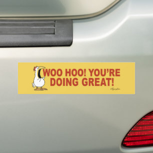 Autocollant De Voiture WOO HOO ! TU FAIS BEAUCOUP ! Sandra Boynton
